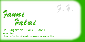 fanni halmi business card